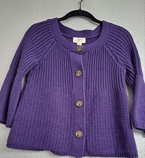 Ann Taylor Loft Periwinkle Cropped Cardigan Sweater   Size XS